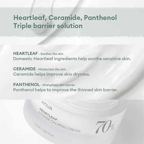 Anua Heartleaf 70 Intense Calming Cream - 50ml