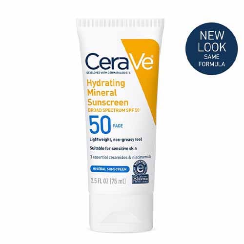 CeraVe Hydrating Mineral Sunscreen Face SPF 50 - 75 ml