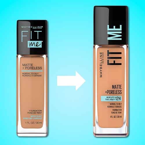 Fit Me Matte + Poreless Foundation -128 Warm Nude - 30ml - New & Improved